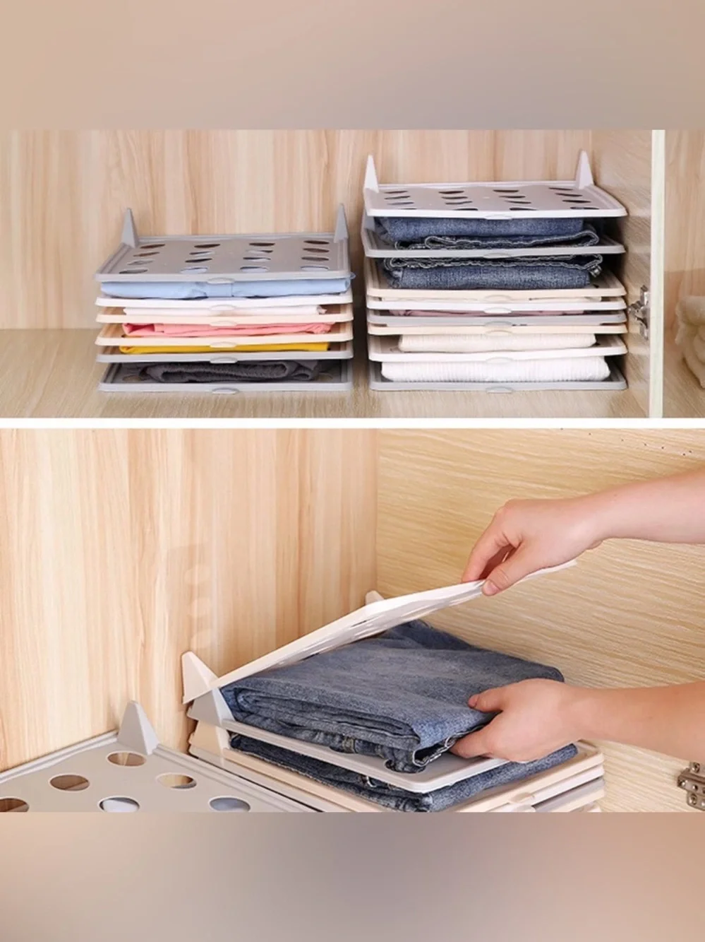 Source Unknown White Plastic Peg-Style Closet Organizer